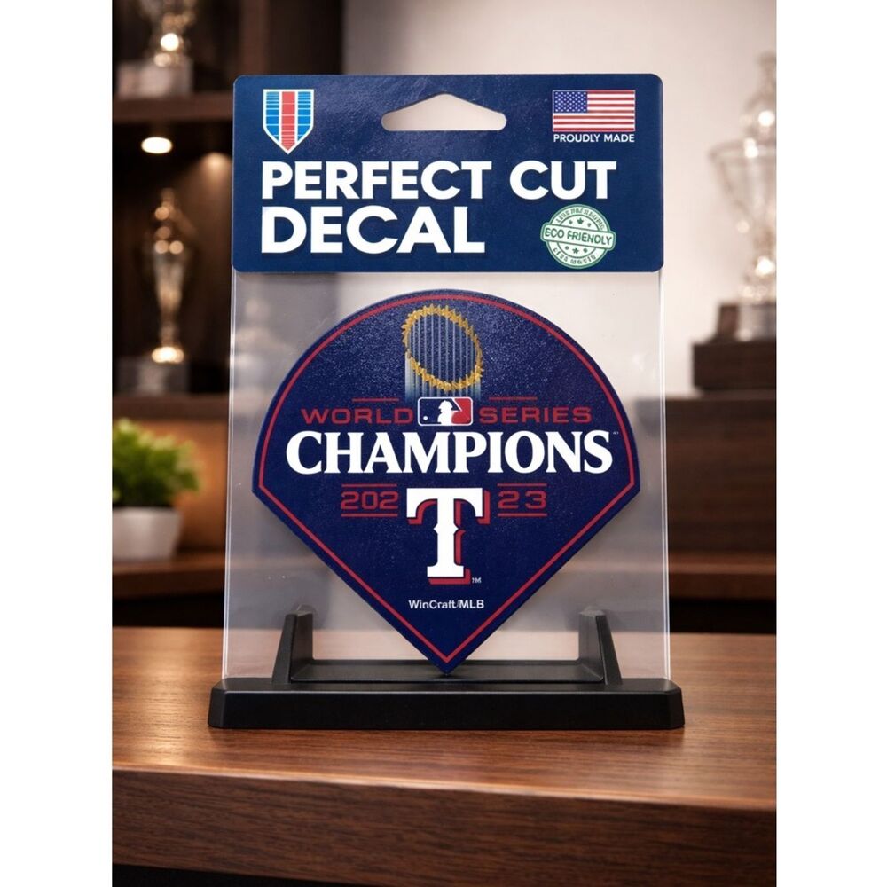 NEW MLB Texas Rangers Baseball Pre Cut Decal 2023 World Series Champions Sticker
